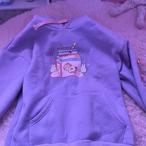 Cute Purple Graphic Hoodie